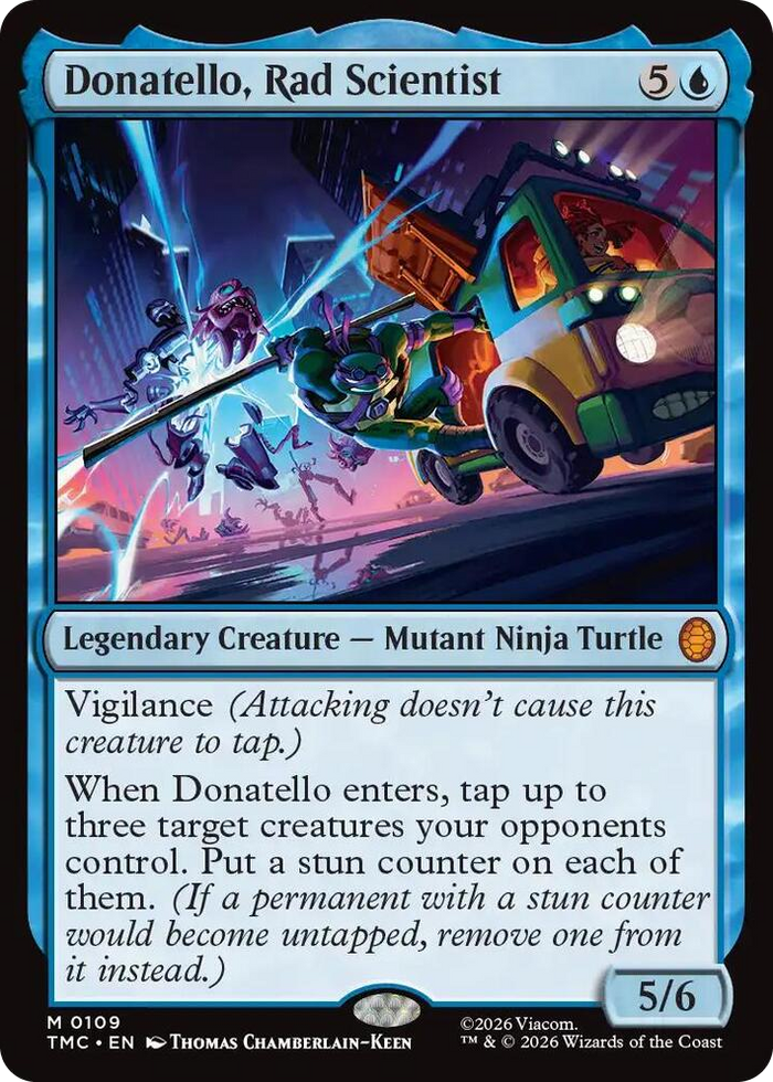 Donatello, Rad Scientist #109 M - Commander: Teenage Mutant Ninja Turtles Pokemon card