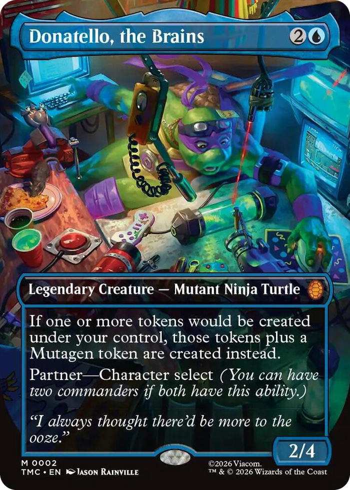 Donatello, the Brains (0002) (Borderless) #2 M - Commander: Teenage Mutant Ninja Turtles Pokemon card