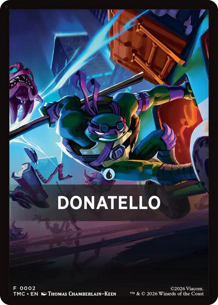 Donatello Theme Card #2 T - Commander: Teenage Mutant Ninja Turtles Pokemon card