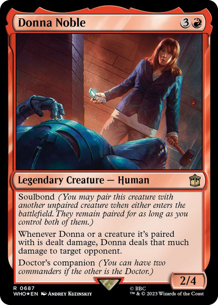 Donna Noble (Surge Foil) #687 R - Universes Beyond: Doctor Who Pokemon card