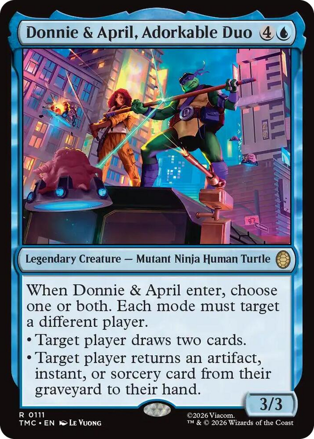 0111 Donnie & April, Adorkable Duo R Commander: Teenage Mutant Ninja Turtles