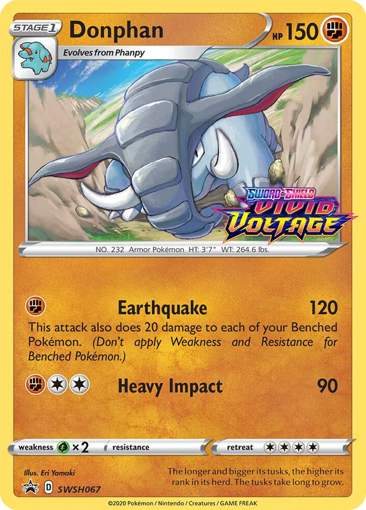 0067 Donphan - SWSH067 (Prerelease) Promo Sword & Shield Promo Cards