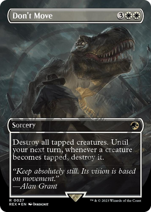 0027 Don't Move (Borderless) (Emblem) R Universes Beyond: Jurassic World Collection