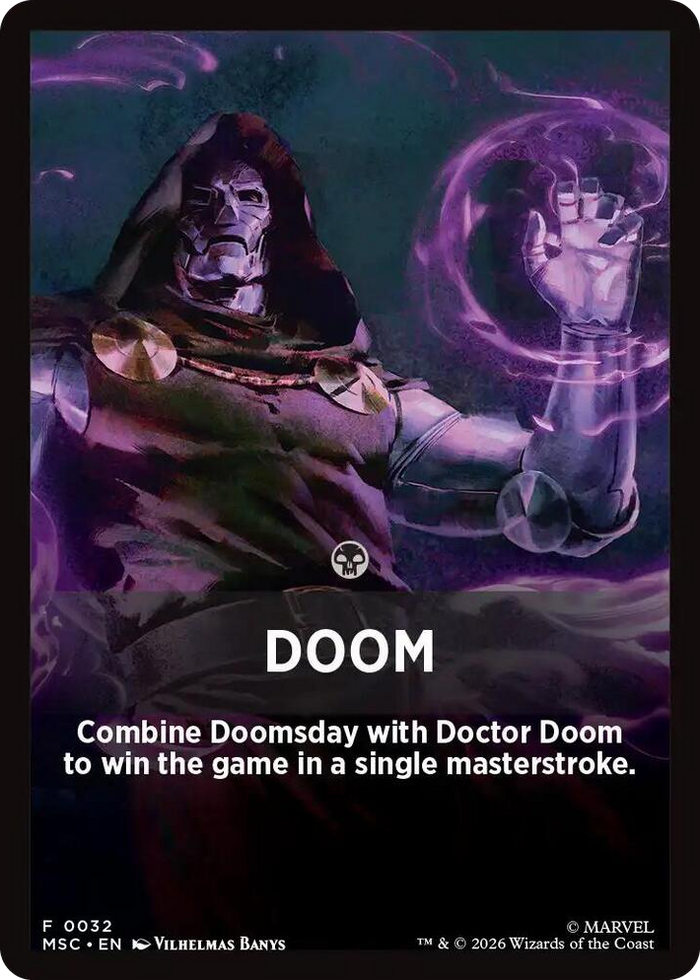 Doom Theme Card #32 T - Commander: Marvel Super Heroes Pokemon card