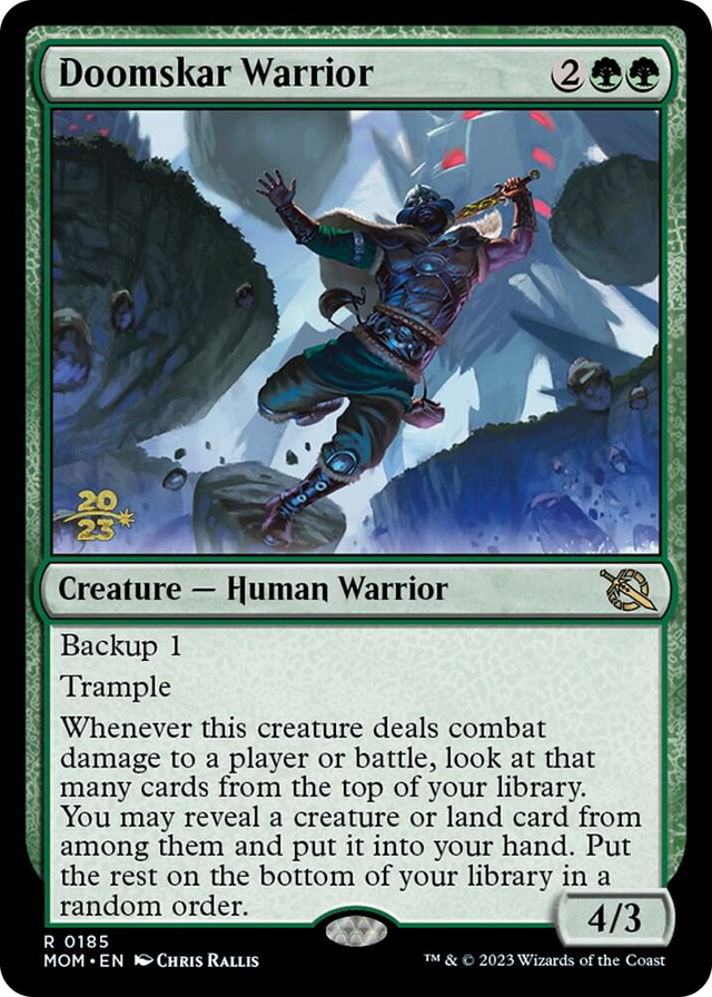0185 Doomskar Warrior R Prerelease Cards