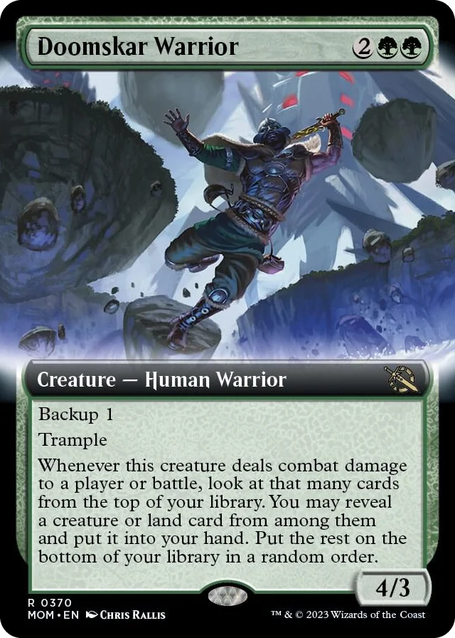 0370 Doomskar Warrior (Extended Art) R March of the Machine