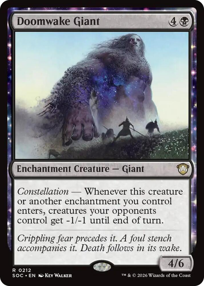Doomwake Giant #212 R - Commander: Secrets of Strixhaven Pokemon card
