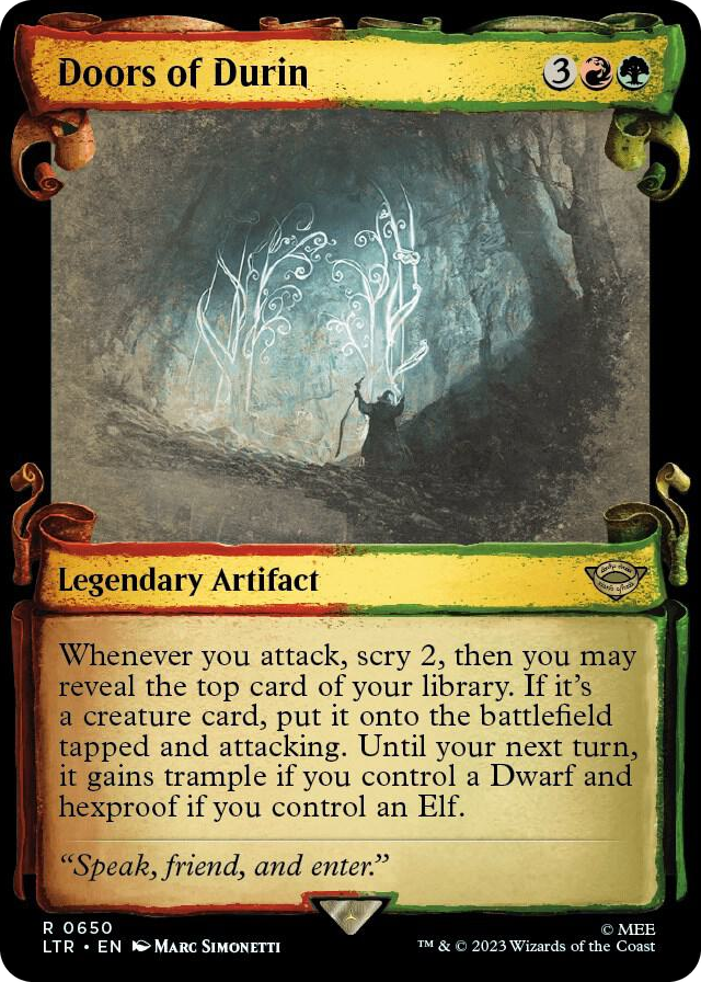 Doors of Durin (Showcase Scrolls) #650 R - Universes Beyond: The Lord of the Rings: Tales of Middle-earth Pokemon card