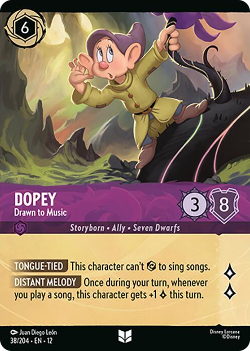 0038 Dopey - Drawn to Music (Foil) Uncommon Wilds Unknown