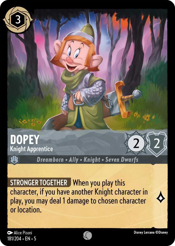0181 Dopey - Knight Apprentice Common Shimmering Skies