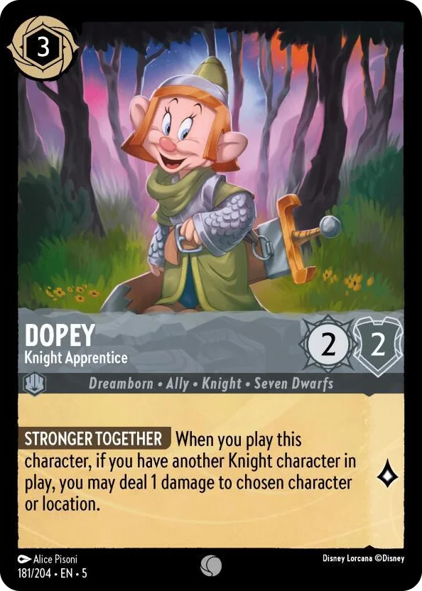 0181 Dopey - Knight Apprentice Common Shimmering Skies