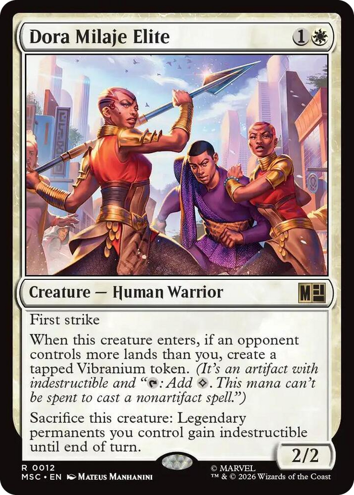 Dora Milaje Elite #12 R - Commander: Marvel Super Heroes Pokemon card