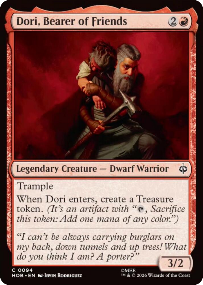 Dori, Bearer of Friends #94 C - The Hobbit Pokemon card