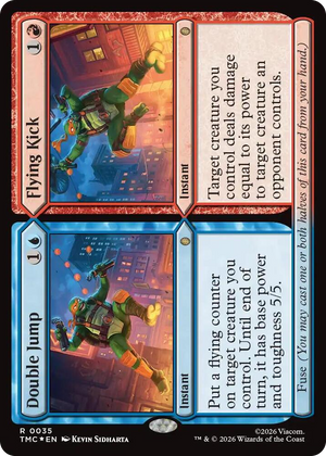 0035 Double Jump // Flying Kick (Surge Foil) R Commander: Teenage Mutant Ninja Turtles