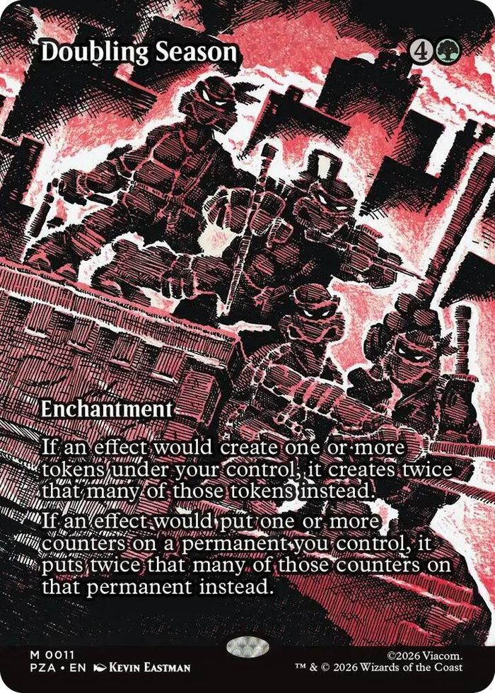 Doubling Season (Borderless) #11 M - Teenage Mutant Ninja Turtles Source Material Pokemon card