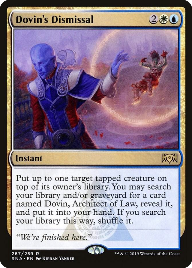 0267 Dovin's Dismissal R Ravnica Allegiance