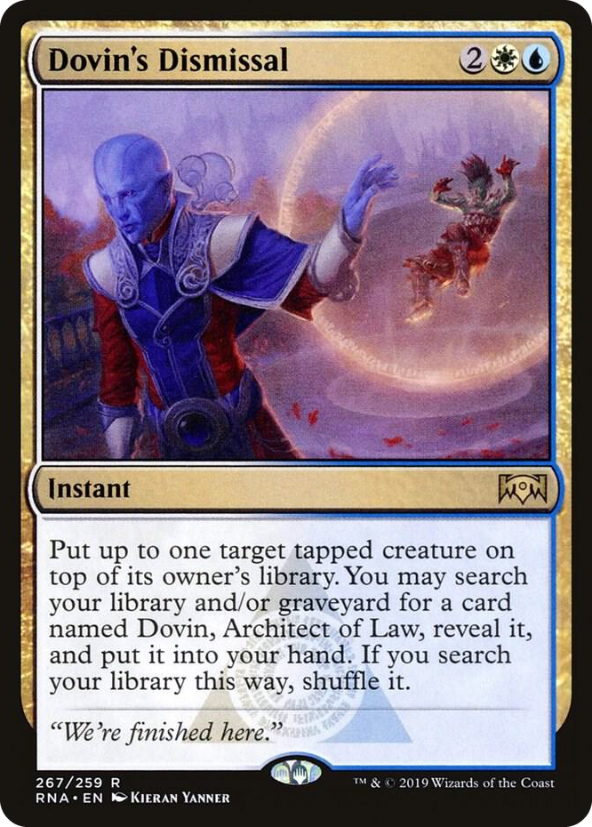 0267 Dovin's Dismissal R Ravnica Allegiance