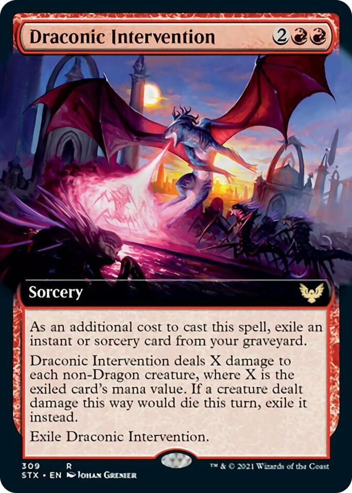 0309 Draconic Intervention (Extended Art) R Strixhaven: School of Mages