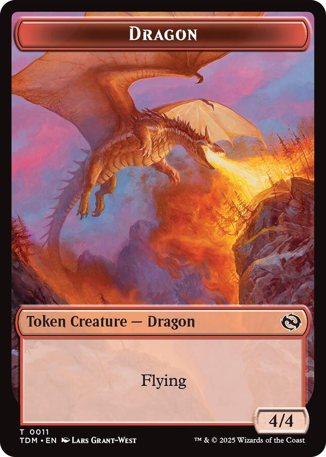 0011 Dragon (0011) // Warrior Double-Sided Token T Dragonstorm