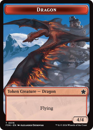 0016 Dragon (0016) // Dragon (0017) Doubled-Sided Token T Foundations