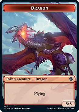 0016 Dragon Double-Sided Token T Starter Commander Decks