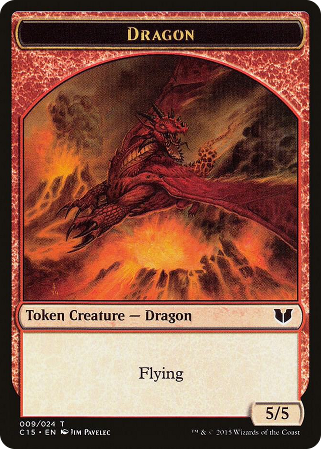0009 Dragon // Dragon Double-Sided Token T Commander 2015