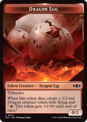 0012 Dragon Egg // Dragon (0013) Double-Sided Token T Commander: Tarkir: Dragonstorm