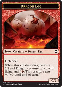0010 Dragon Egg // Dragon Double-Sided Token T Commander 2018