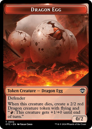 0012 Dragon Egg // Dragon Double-Sided Token T Commander: Outlaws of Thunder Junction