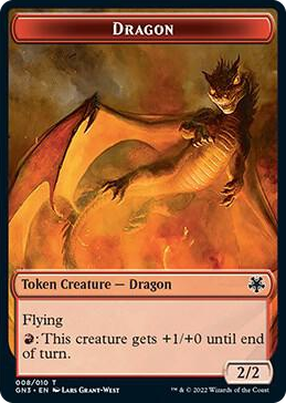 0008 Dragon // Elf Warrior Double-Sided Token T Magic Game Night: Free-For-All