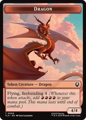 0009 Dragon // Food (0019) Double-Sided Token T The Last Airbender