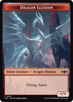 0015 Dragon Illusion // Monk Double-Sided Token T Commander: Tarkir: Dragonstorm