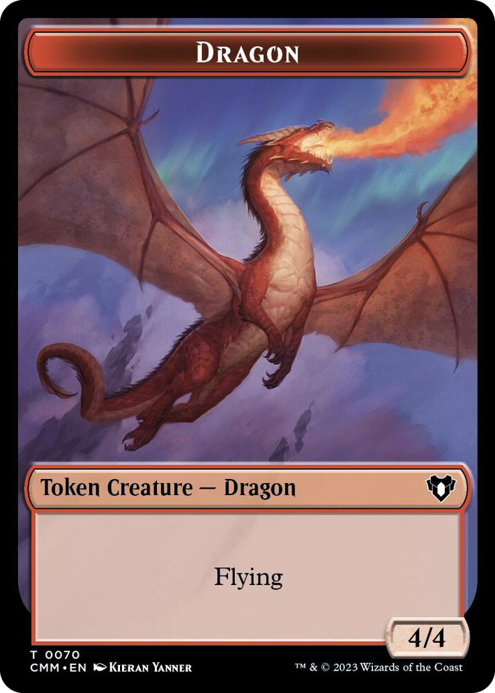 0070 Dragon // Kor Ally Double-Sided Token T Commander Masters