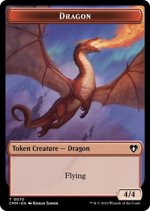 0070 Dragon // Kor Ally Double-Sided Token T Commander Masters