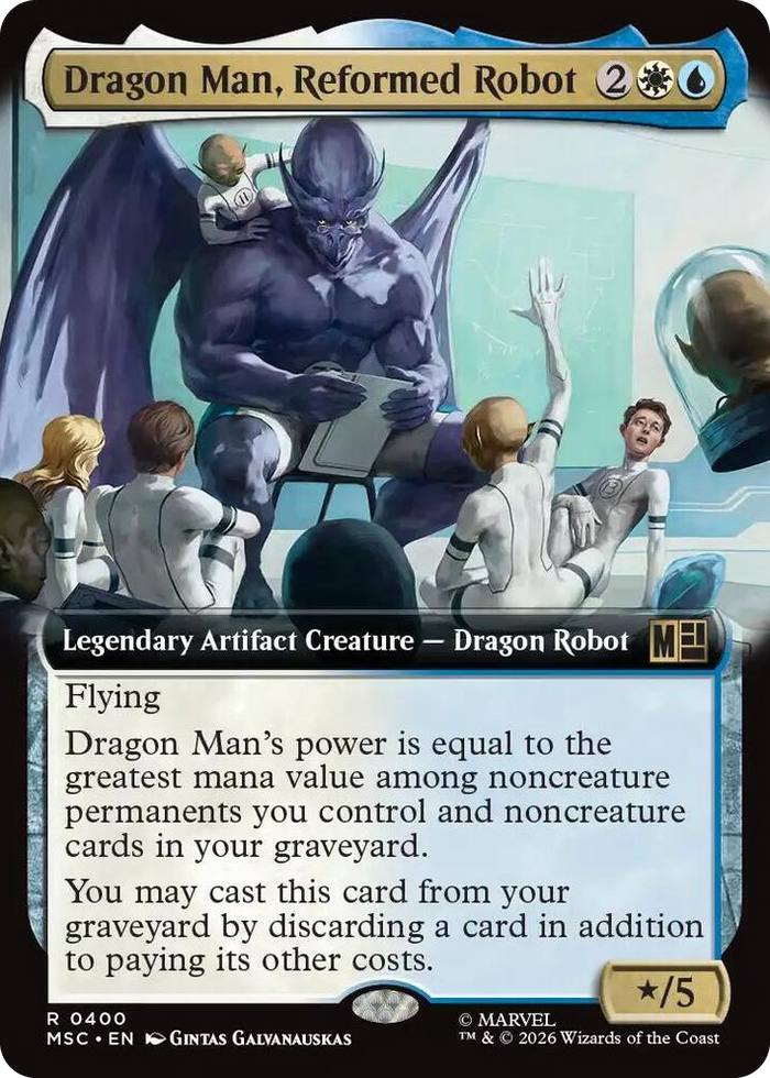 Dragon Man, Reformed Robot (Extended Art) #400 R - Commander: Marvel Super Heroes Pokemon card