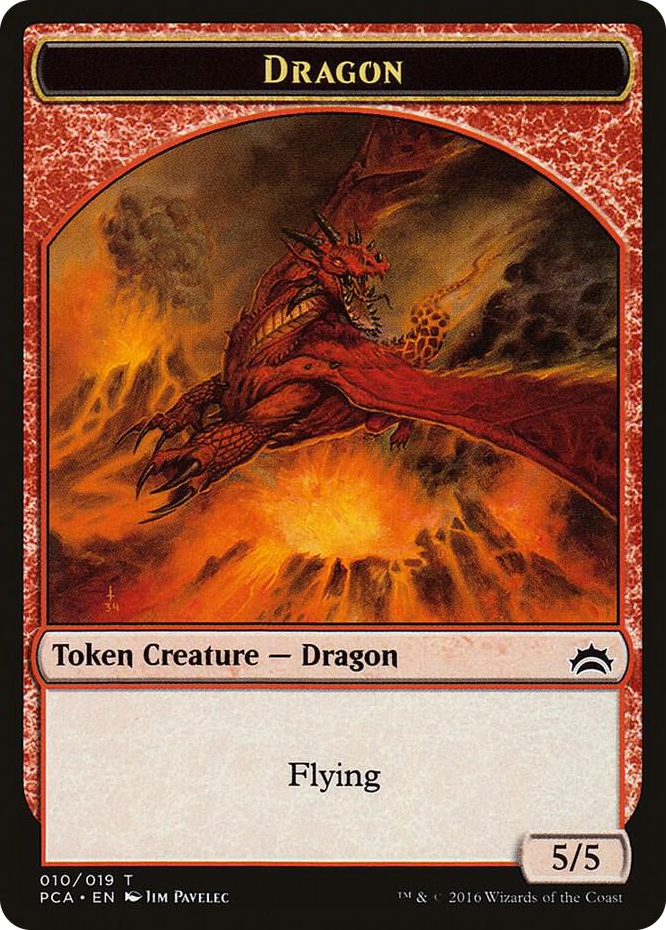 Dragon // Saproling Double-Sided Token #10 T - Planechase Anthology Pokemon card