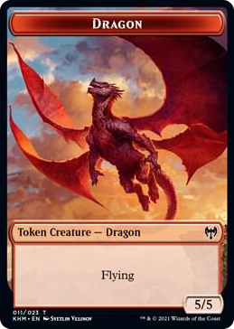 0011 Dragon // Thopter Double-Sided Token T Commander: Kaldheim