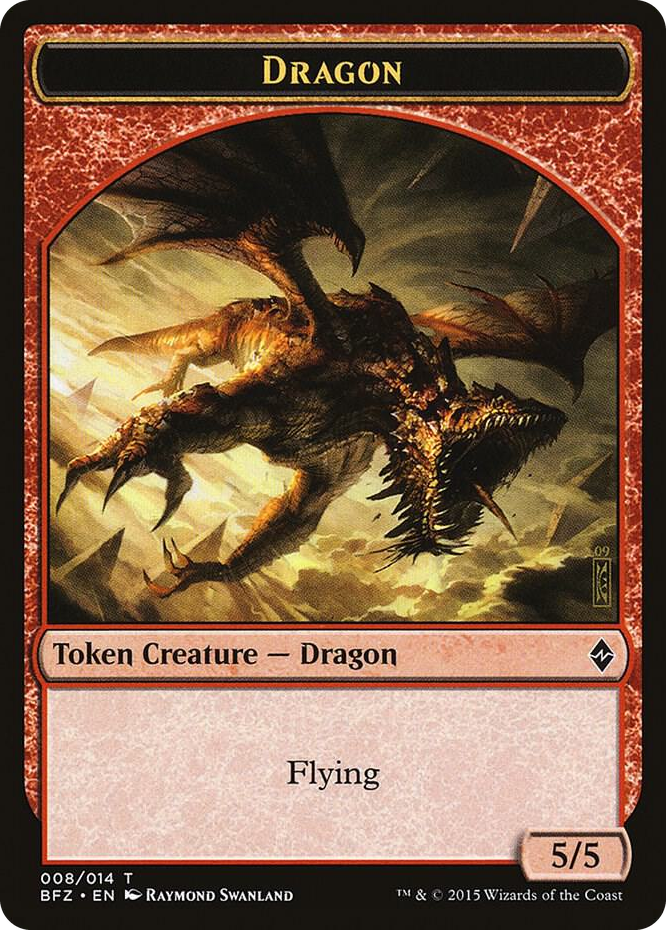 Dragon Token #8 T - Battle for Zendikar Pokemon card