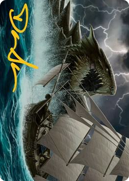 0010 Dragon Turtle Art Card (Gold-Stamped Signature) S Art Series: Adventures in the Forgotten Realms