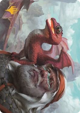 0029 Dragon Whelp Art Card (Gold-Stamped Signature) S Art Series: Dominaria United
