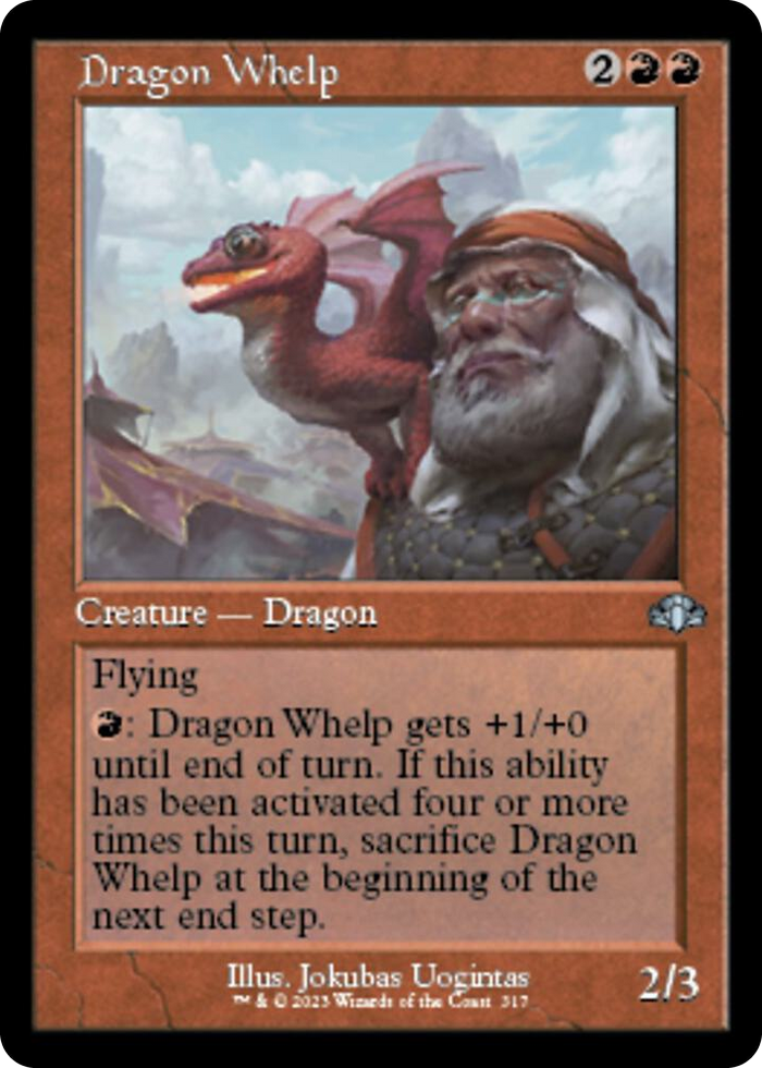 Dragon Whelp (Retro Frame) #317 U - Dominaria Remastered Pokemon card