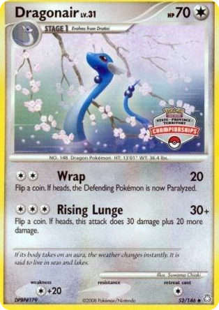 0052 Dragonair - 52/146 (State Championships) Promo League & Championship Cards