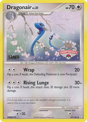 0052 Dragonair - 52/146 (State Championships) [Staff] Promo League & Championship Cards