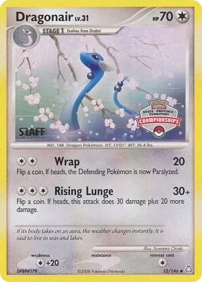 0052 Dragonair - 52/146 (State Championships) [Staff] Promo League & Championship Cards