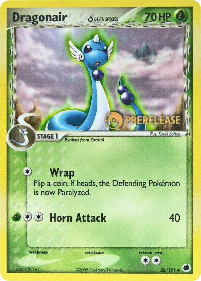 0028 Dragonair (Delta Species) - 28/101 (Prerelease) Promo Nintendo Promos