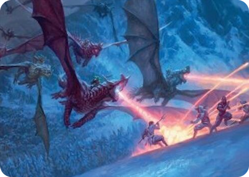 0022 Dragonback Assault Art Card (22/54) S Art Series: Tarkir: Dragonstorm