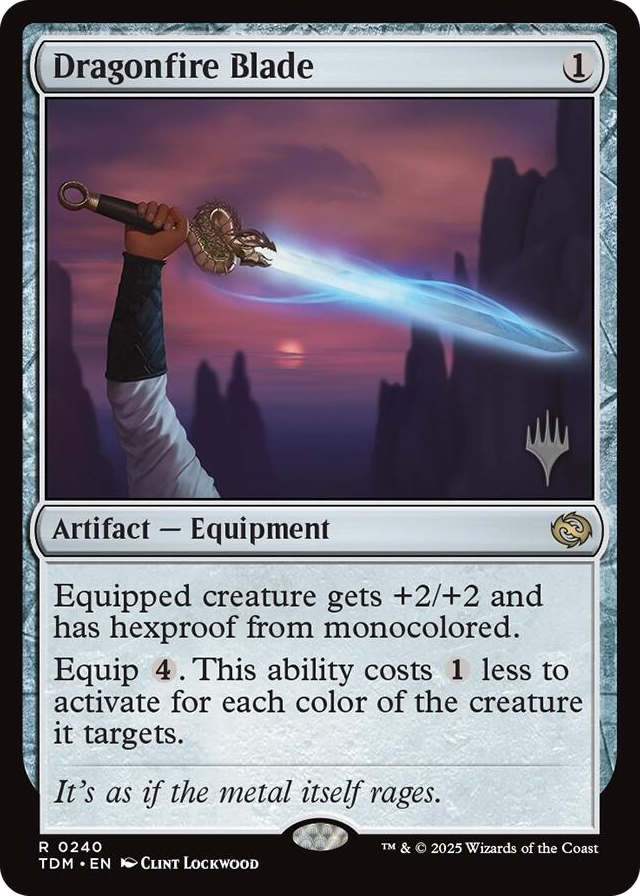 Dragonfire Blade #240 R - Promo Pack: Tarkir: Dragonstorm Pokemon card