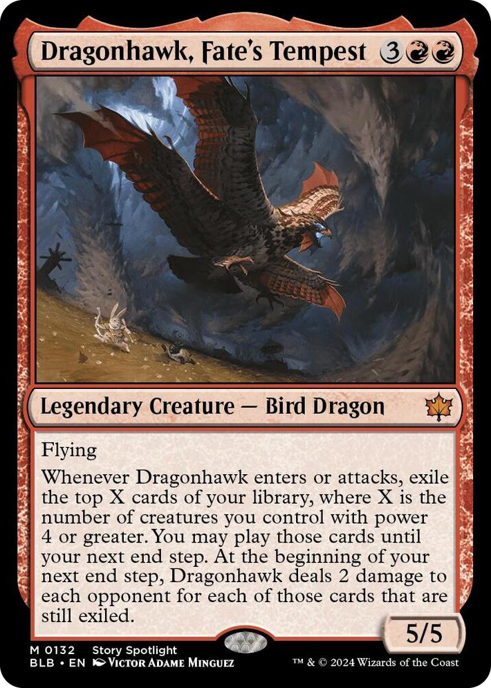 0132 Dragonhawk, Fate's Tempest M Bloomburrow