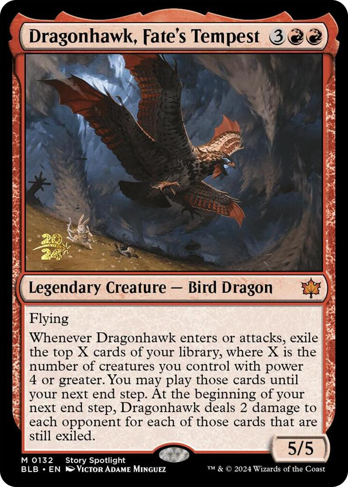 0132 Dragonhawk, Fate's Tempest M Prerelease Cards