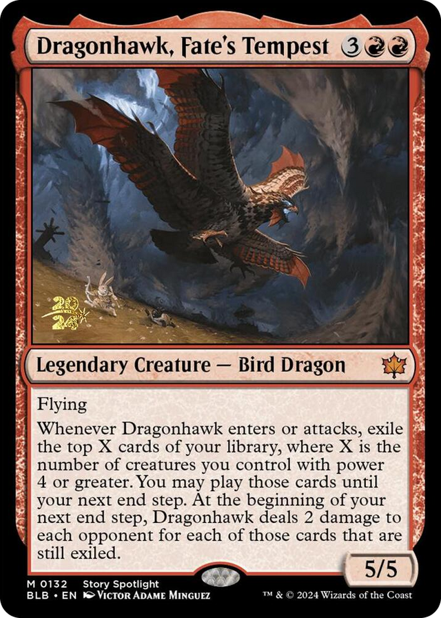 0132 Dragonhawk, Fate's Tempest M Prerelease Cards